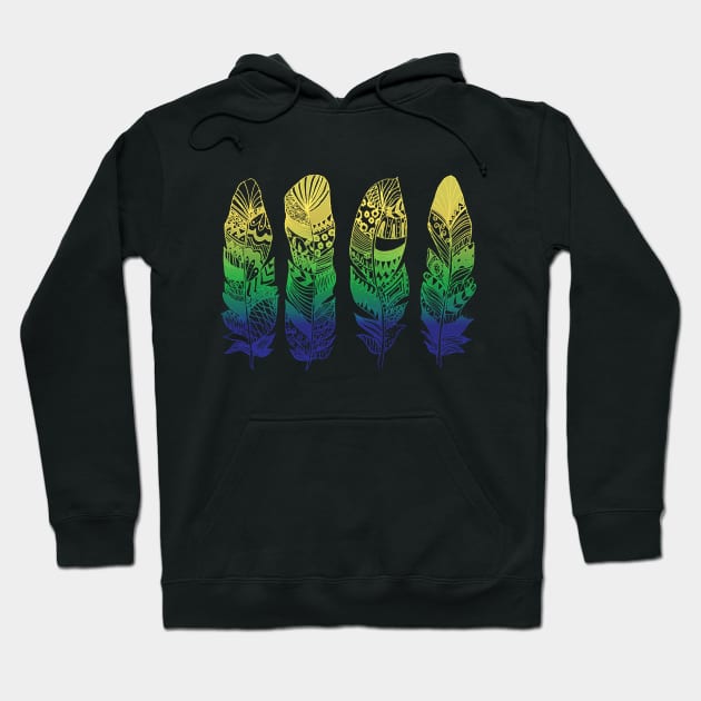 Never too many Feathers Hoodie by lannie